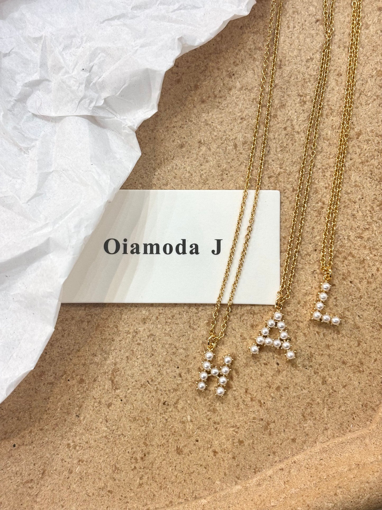 Pearl Letter Necklace(A-Z)
