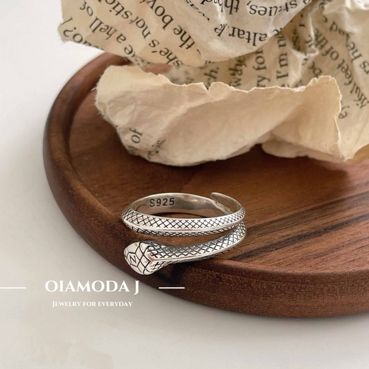 Snake Ring in Sterling Silver