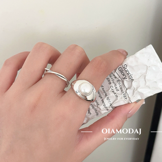 Freshwater Pearl Ring in Sterling Silver