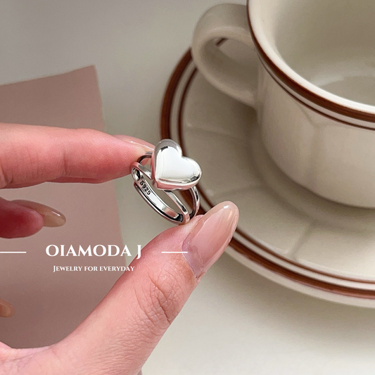 Heart Ring in Sterling Silver