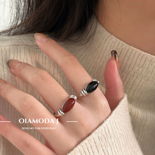 Enamel Ring in Sterling Silver