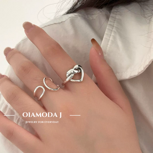 Open Heart Ring in Sterling Silver