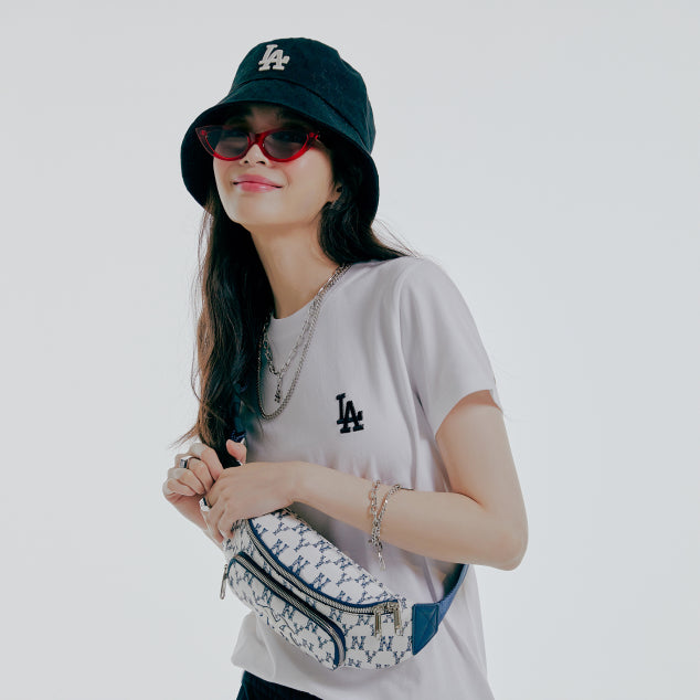 MLB Classic Monogram Jacquard Bucket Hat LA Dodgers