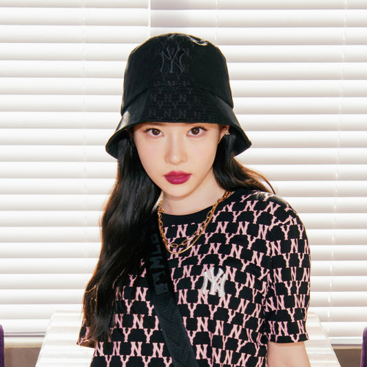 MLB Classic Monogram Jacquard Bucket Hat New York Yankees