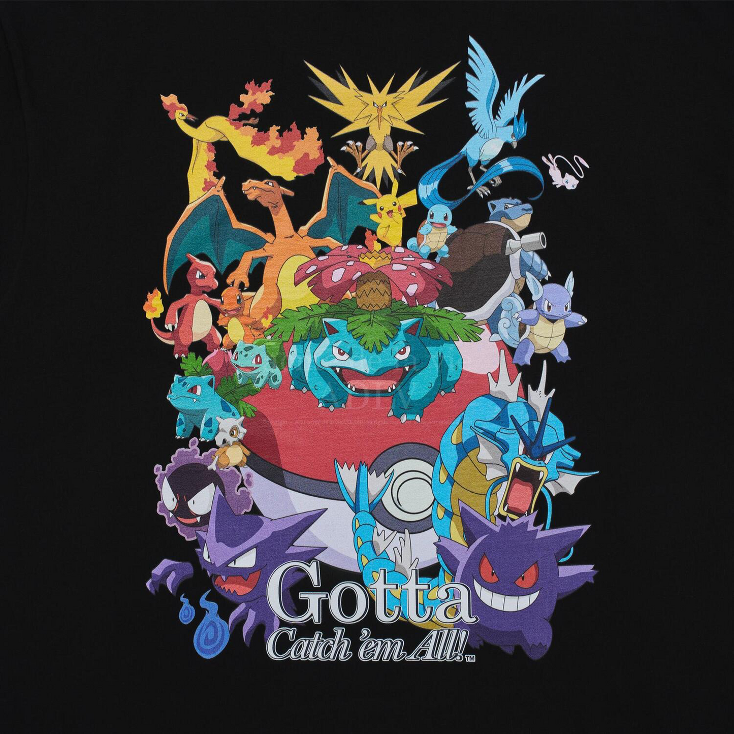 ADLV Pokémon GOTTA SHORT SLEEVE T-SHIRT BLACK