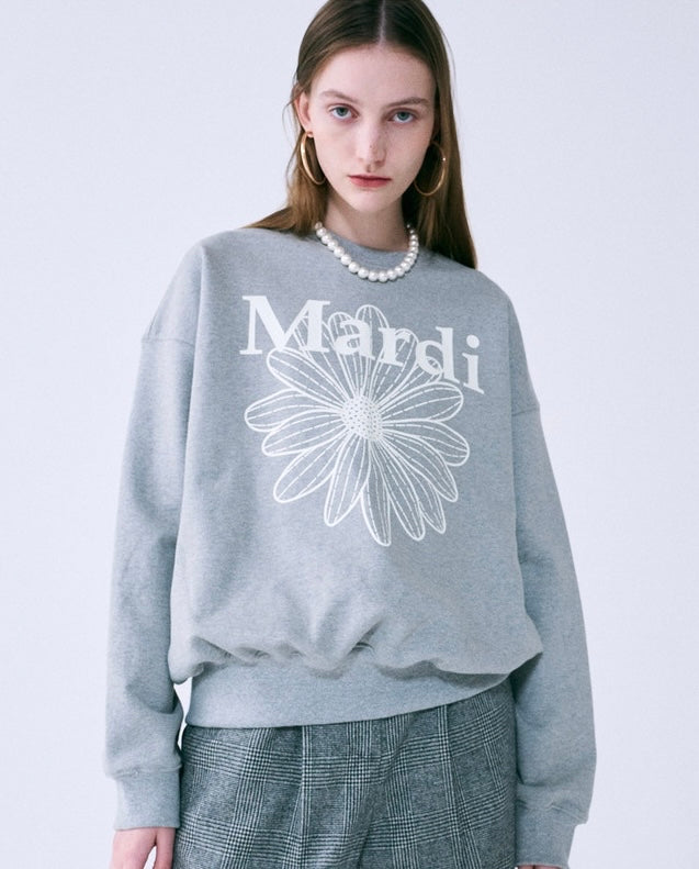 Mardi SWEATSHIRT FLOWERMARDI_GREY IVORY