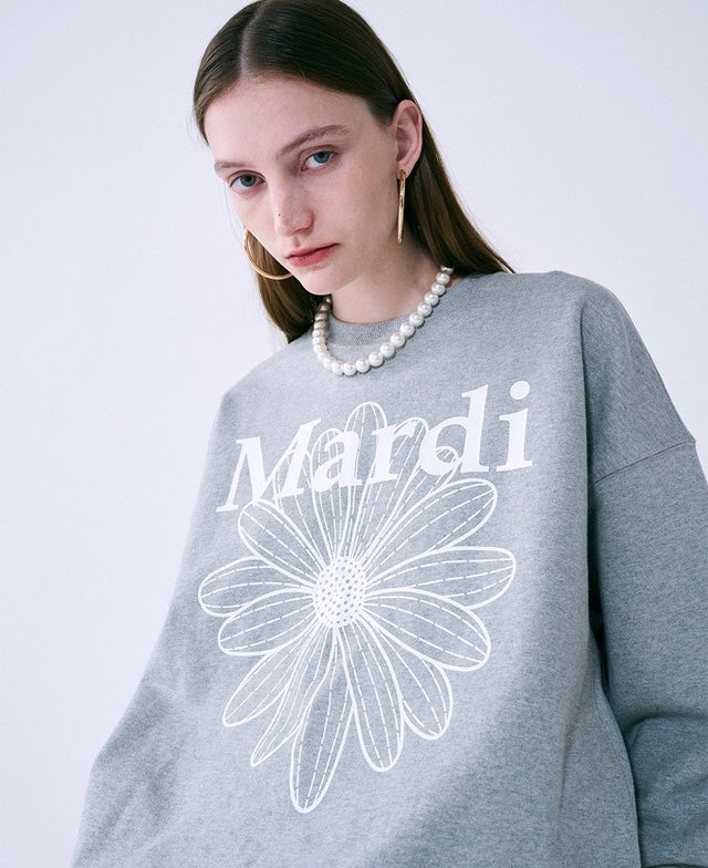 Mardi SWEATSHIRT FLOWERMARDI_GREY IVORY