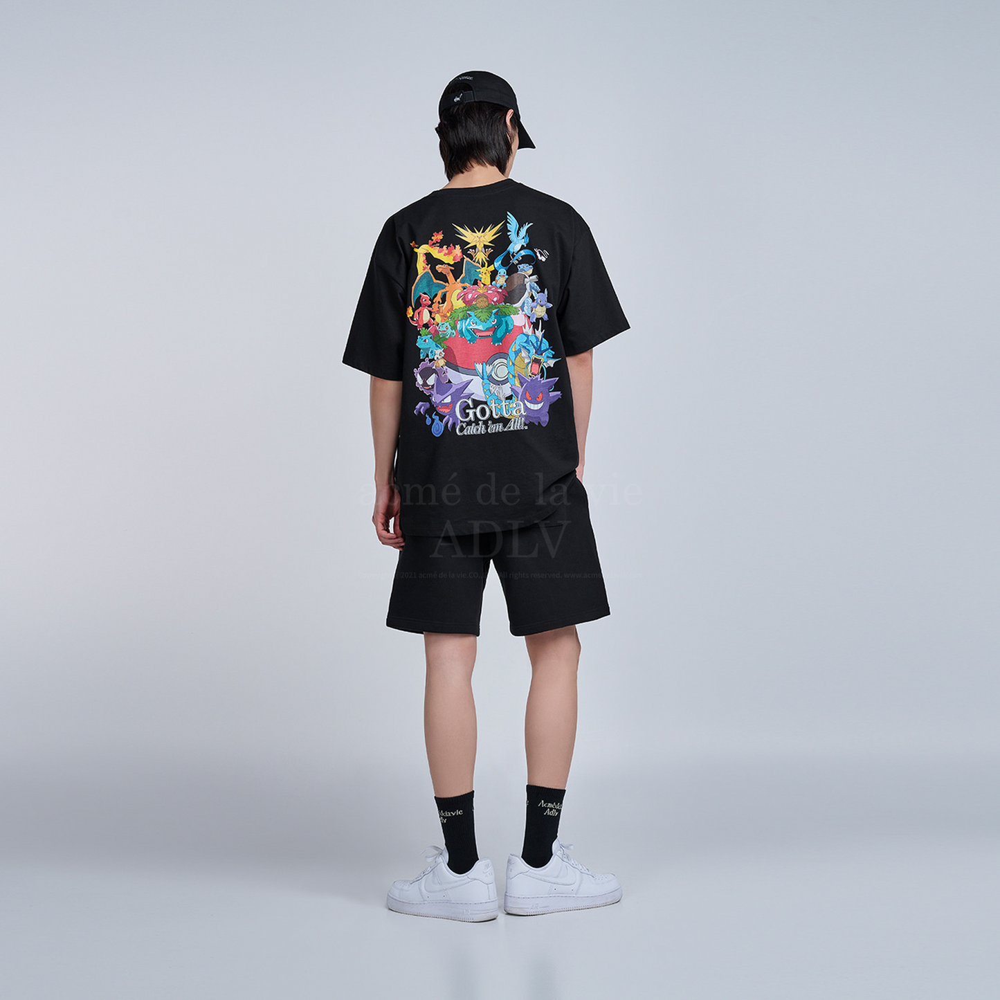 ADLV Pokémon GOTTA SHORT SLEEVE T-SHIRT BLACK