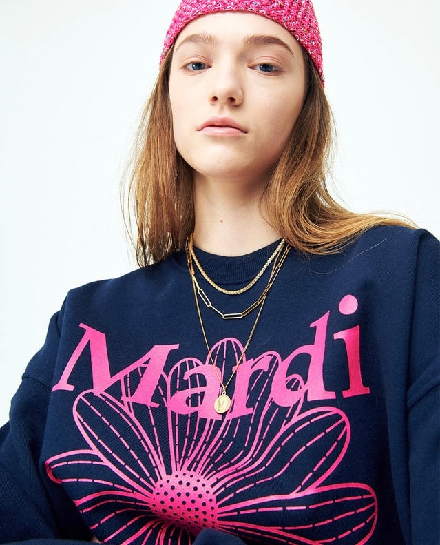 Mardi SWEATSHIRT FLOWERMARDI_NAVY VIOLET