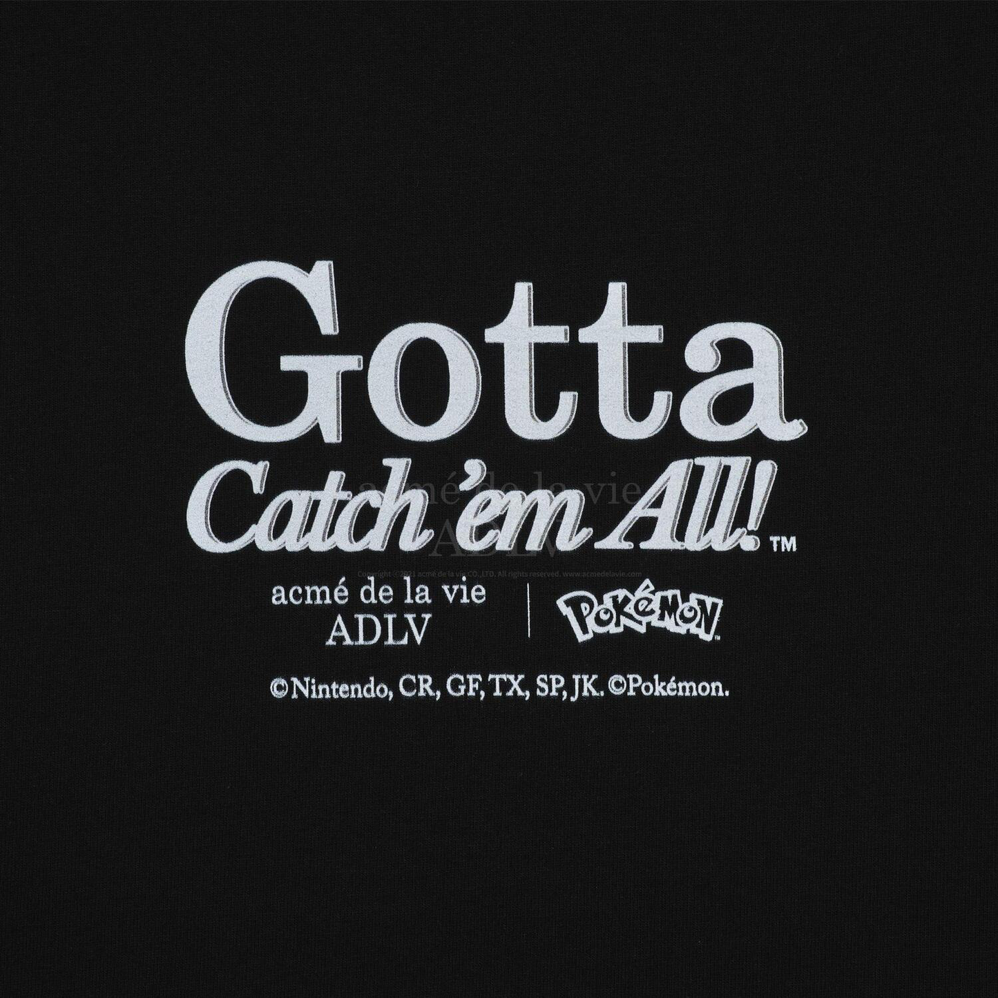 ADLV Pokémon GOTTA SHORT SLEEVE T-SHIRT BLACK