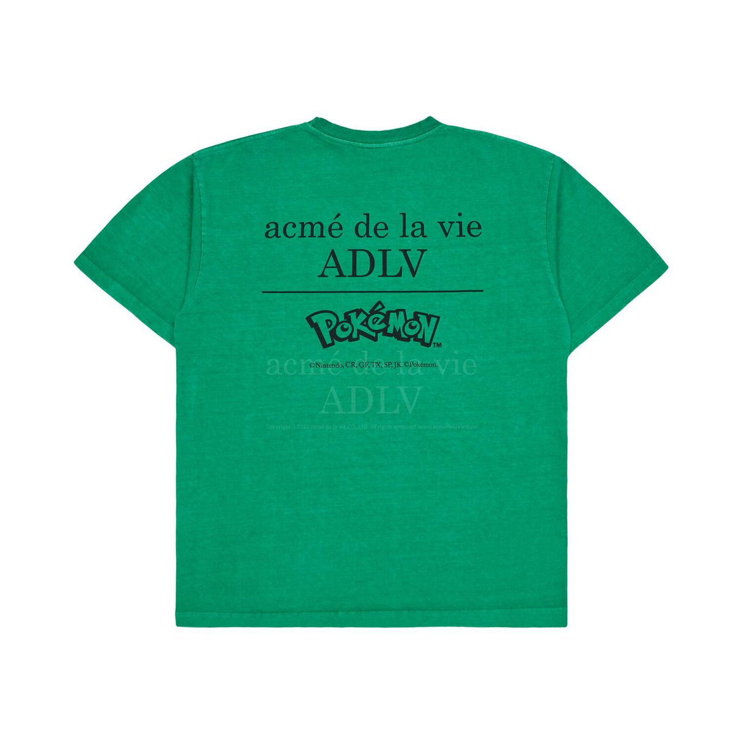 ADLV Pokémon ISANGHAESSI EVOLUTION PIGMENT SHORT SLEEVE T-SHIRT GREEN