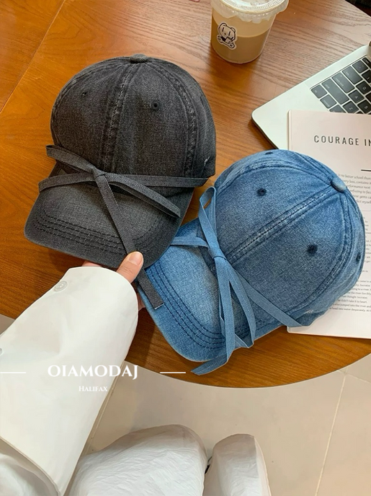 Ribbon Bow Tie Cap (3 Colors)