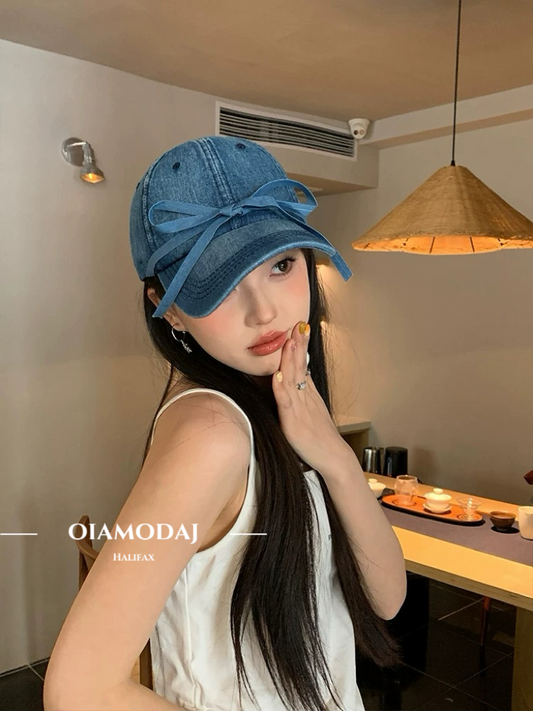 Ribbon Bow Tie Cap (3 Colors)