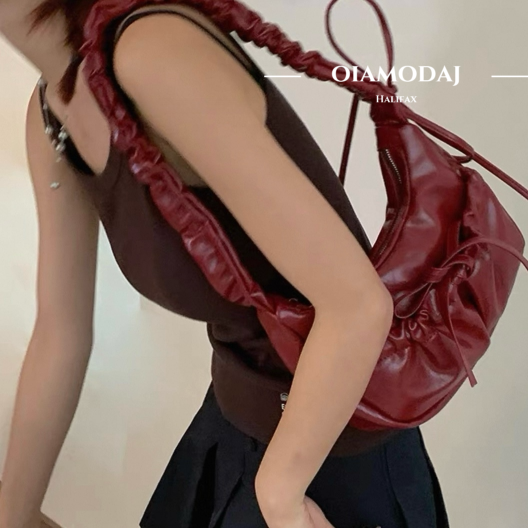 Bow-Detailed Scrunched Strap Bag （3 Colors）