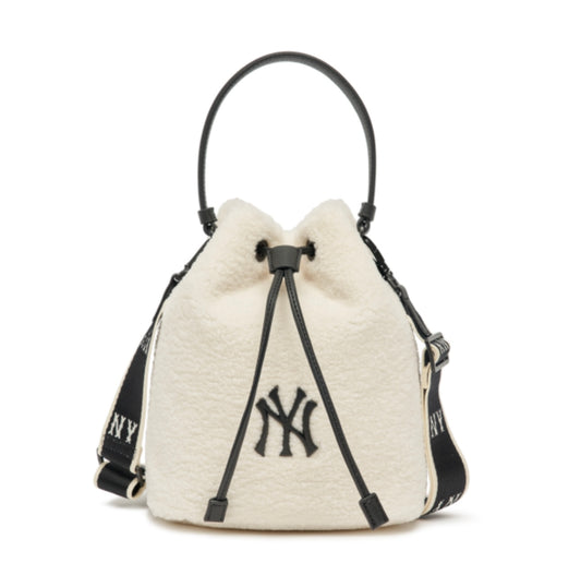 MLB Basic Small Logo Fleece Bucket Bag New York Yankees