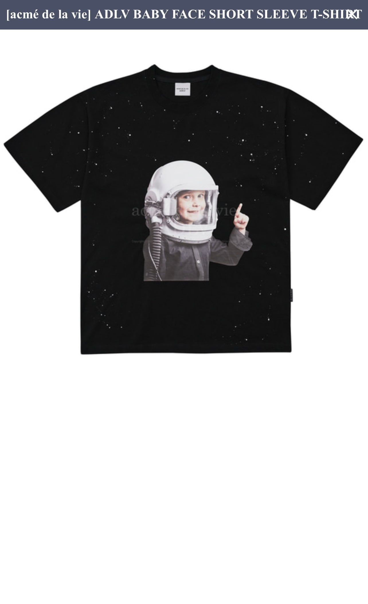 ADLV Baby Face Space Travel BoyShort Tee