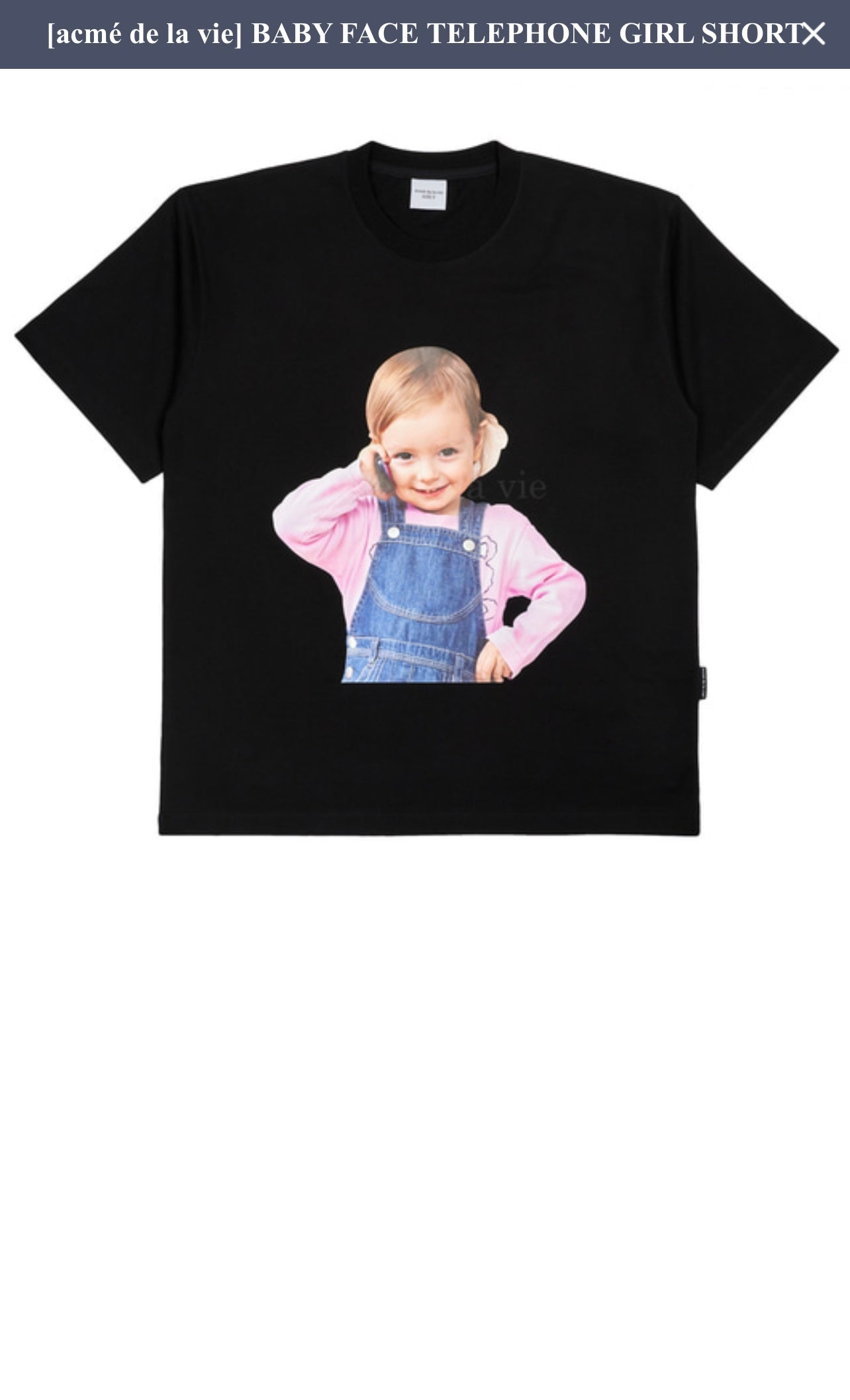 ADLV Baby Face Telephone Girl Short Tee