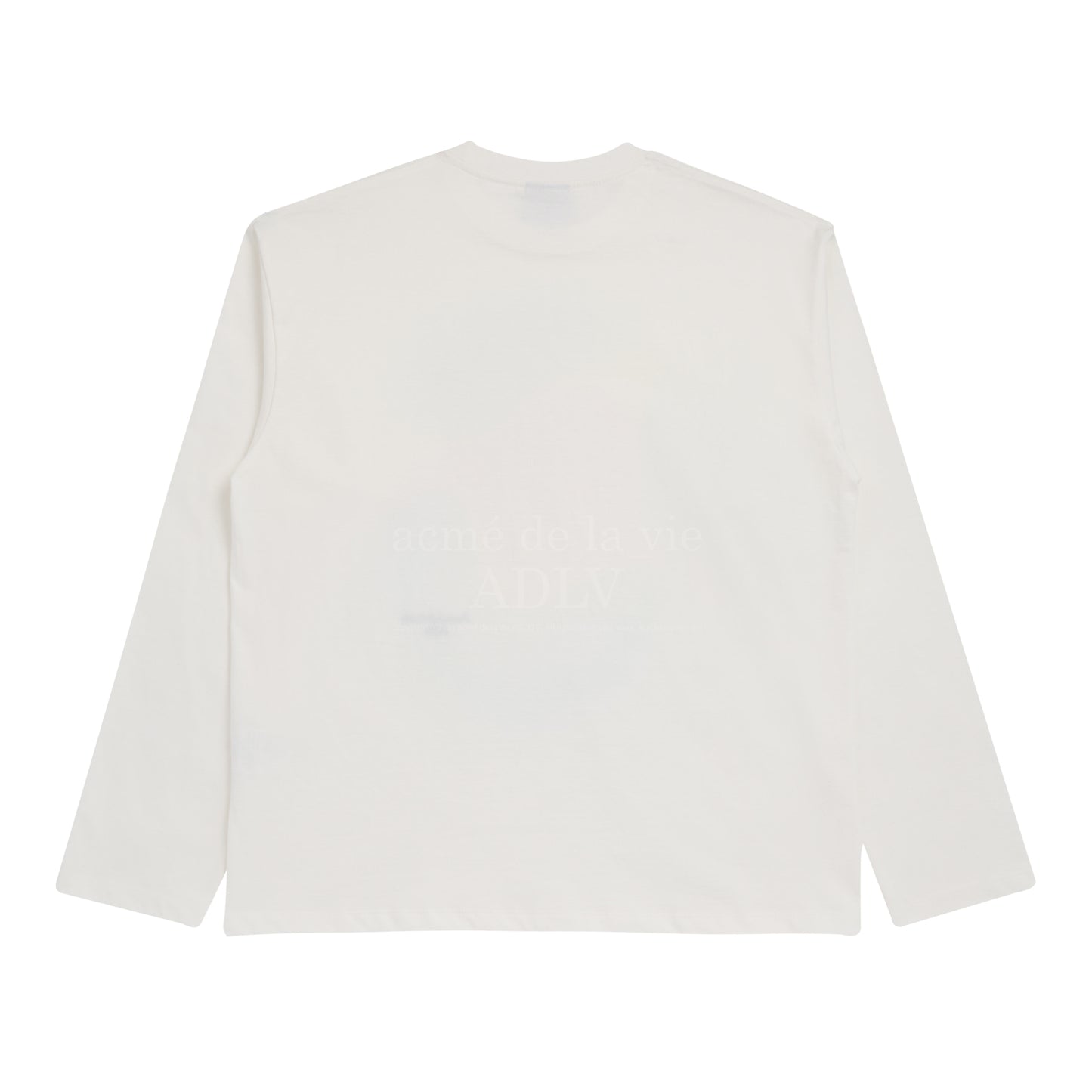 ADLV Larainbow Gradation Artwork Long Sleeve T-shirt Cream