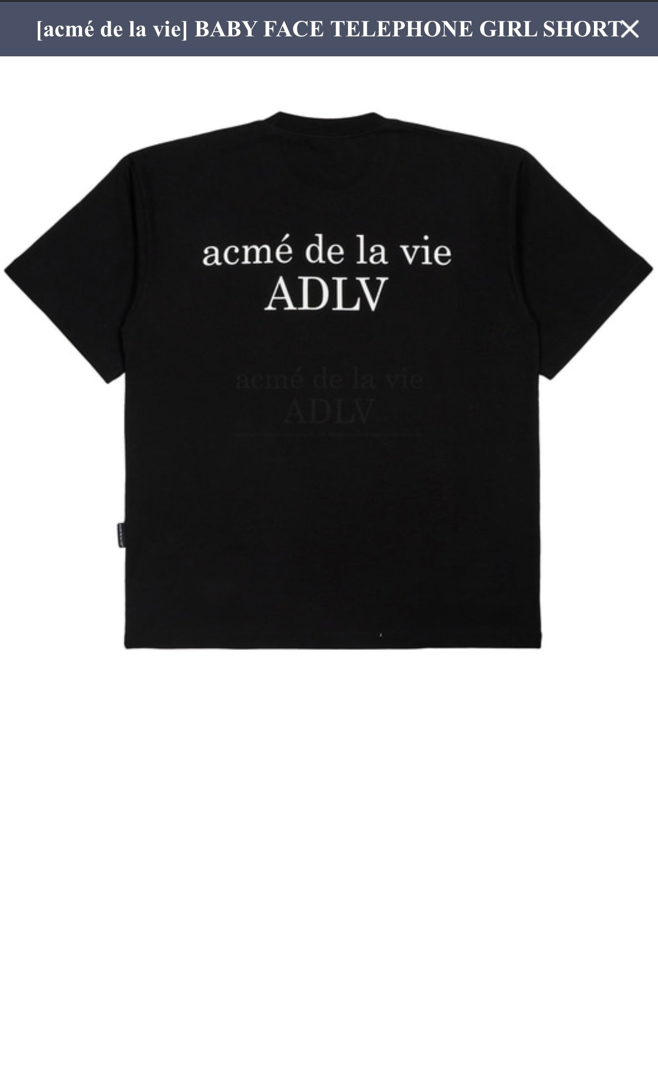 ADLV Baby Face Telephone Girl Short Tee