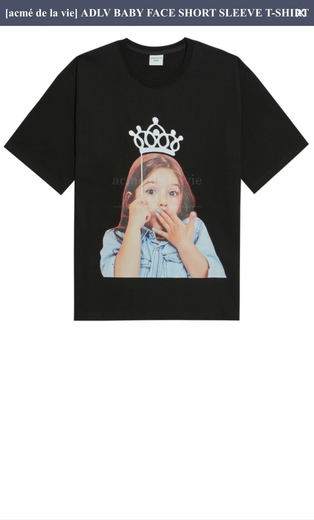 ADLV Baby Face Tiara Girl Short Tee